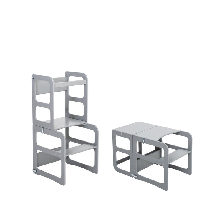2in1 Stegpall I Trä / Bord & Stol - Rootly - Stegpallar