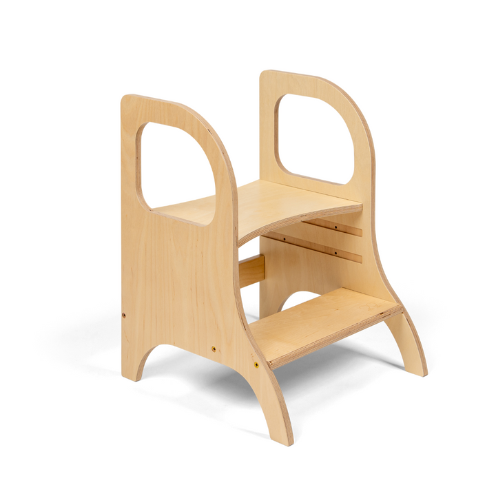 MIIMO® höjdjusterbar barnpall i naturfärgad björkplywood från Ette Tete