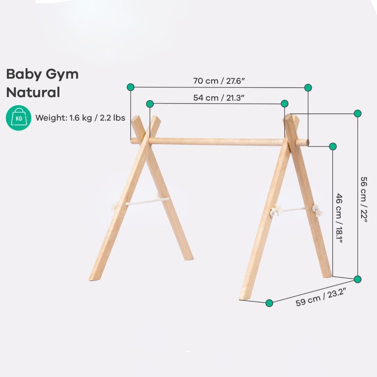 Baby Gym i trä - Rootly - Bebis