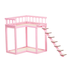 Balkong till dockhus - Rosa - Rootly - Träleksaker