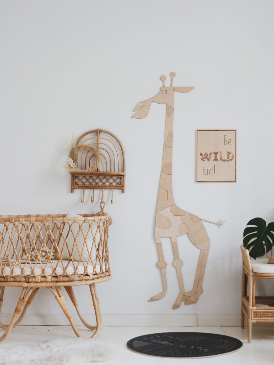 Be Wild Kid - Inspirerande Poster i Graverat Trä - Rootly - 