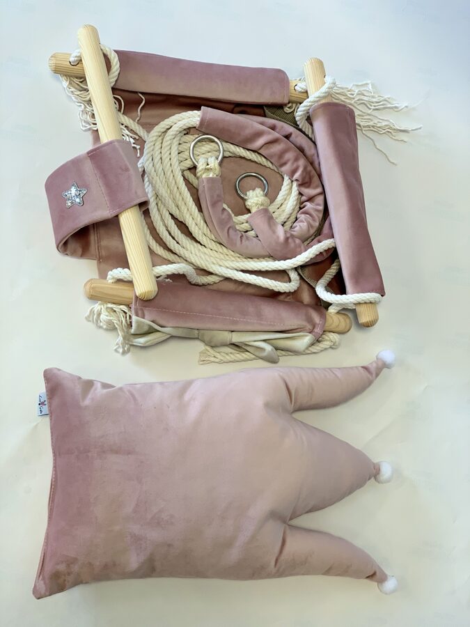 Bebisgunga Med Kronformat Ryggstöd - Dusty Pink - Rootly - Bebis