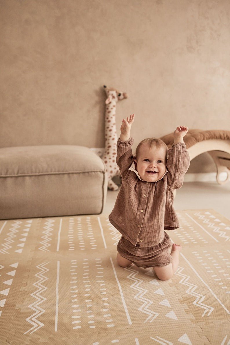 Boho Sand Lekmatta Av Skumgummi - Giftfri - Rootly-Bebis