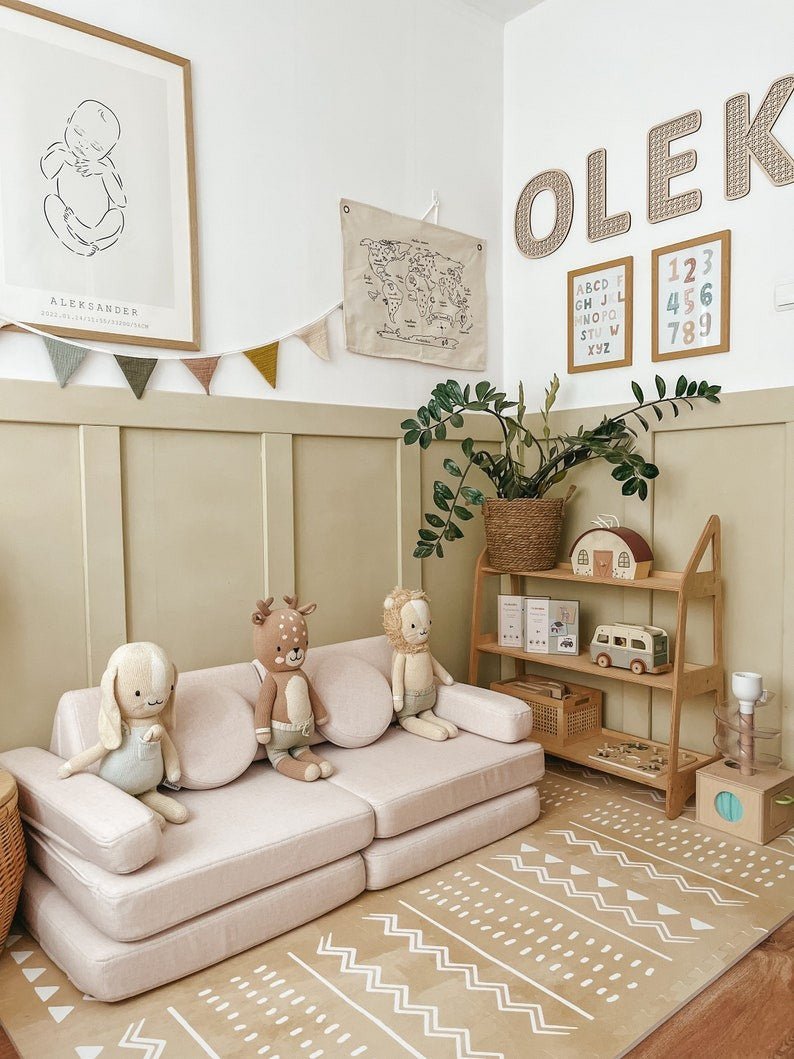 Boho Sand Lekmatta Av Skumgummi - Giftfri - Rootly-Bebis