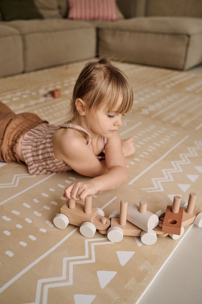 Boho Sand Lekmatta Av Skumgummi - Giftfri - Rootly-Bebis