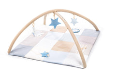 Ekologisk Liten Aktivitetsfilt För Bebis, 100x100 cm - Blå - Rootly - Bebis