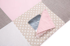 Ekologisk Liten Aktivitetsfilt För Bebis, 100x100 cm - Rosa - Rootly - Bebis