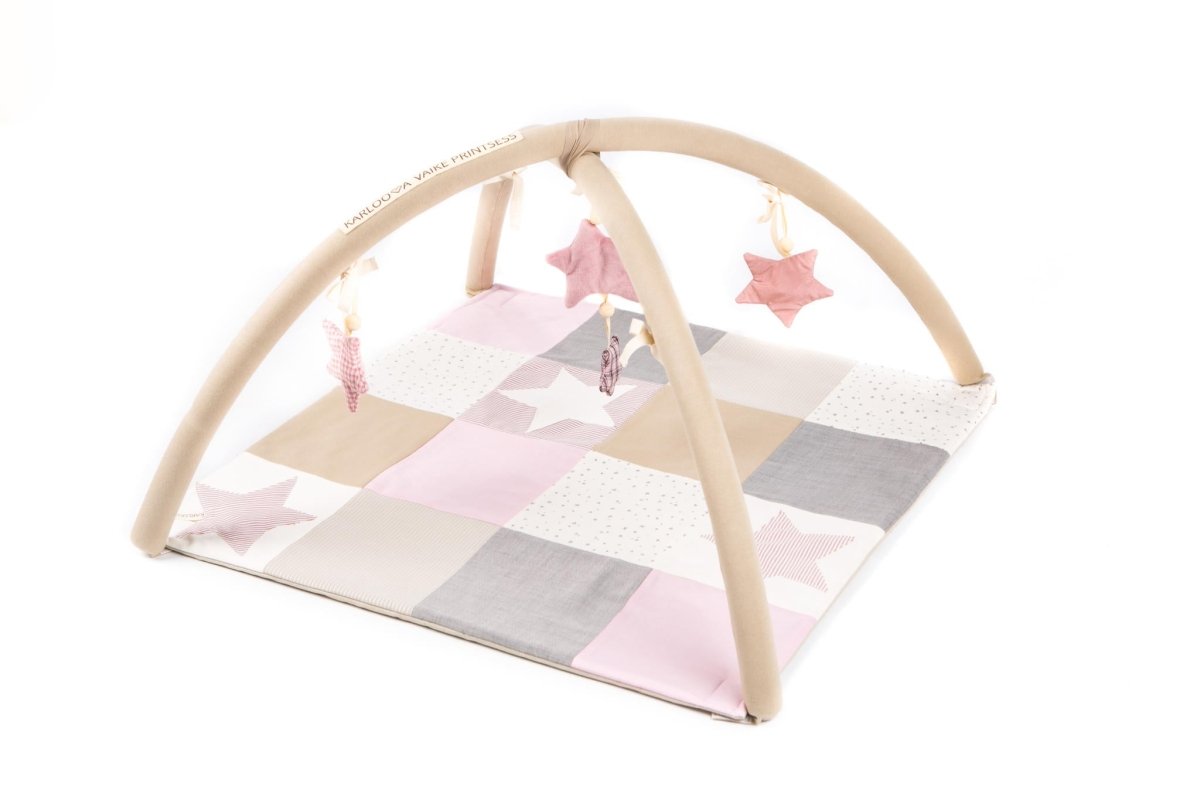 Ekologisk Liten Aktivitetsfilt För Bebis, 80x80 cm - Rosa - Rootly - Bebis