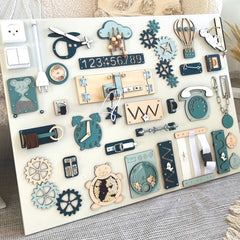 Extra stor Montessori aktivitetstavla (60×80 cm) - Rootly - Montessori leksaker