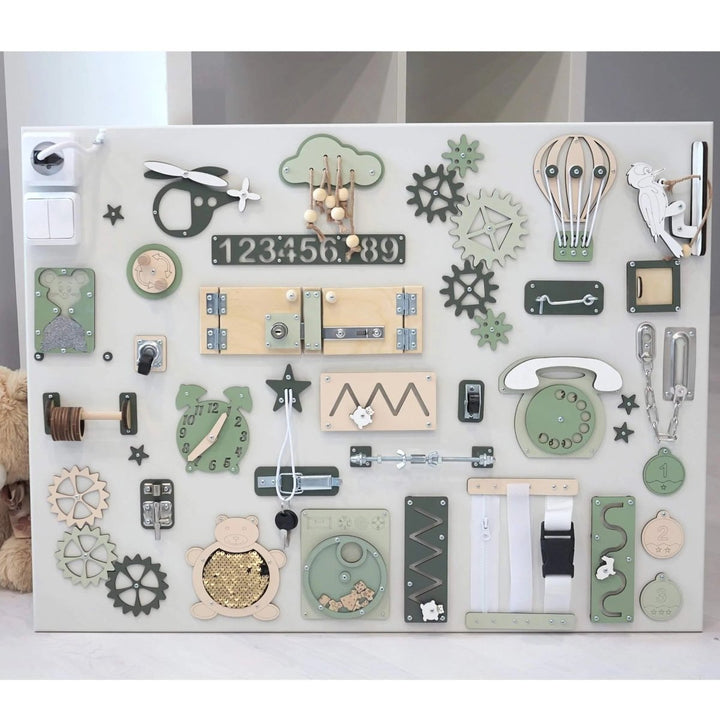 Extra stor Montessori aktivitetstavla (60×80 cm) - Rootly - Montessori leksaker