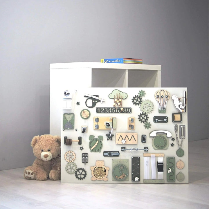 Extra stor Montessori aktivitetstavla (60×80 cm) - Rootly - Montessori leksaker