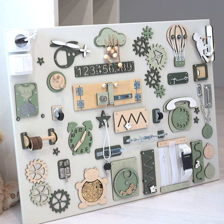 Extra stor Montessori aktivitetstavla (60×80 cm) - Rootly - Montessori leksaker