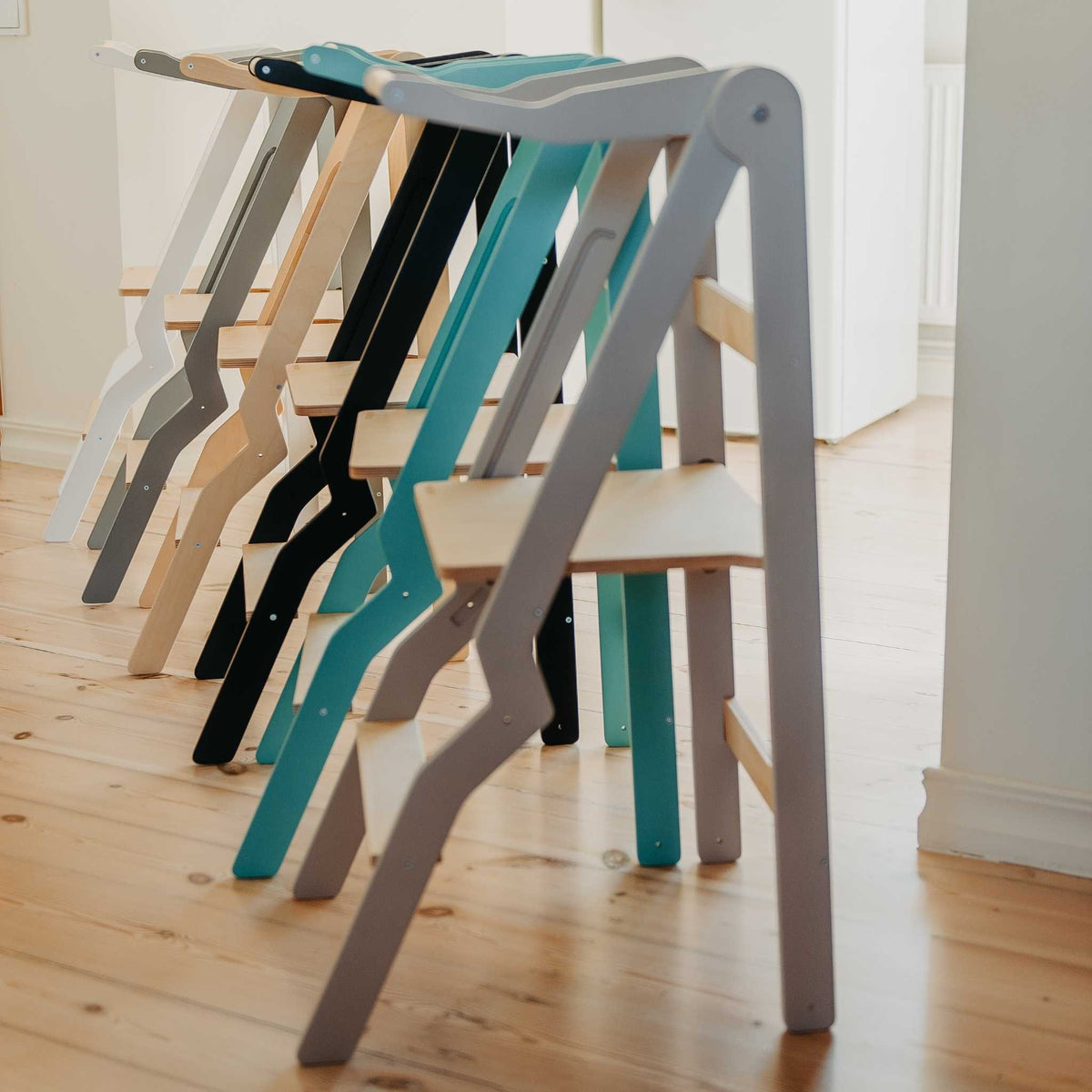 Hopfällbart lärandetorn ZigZag i trä från leg&go