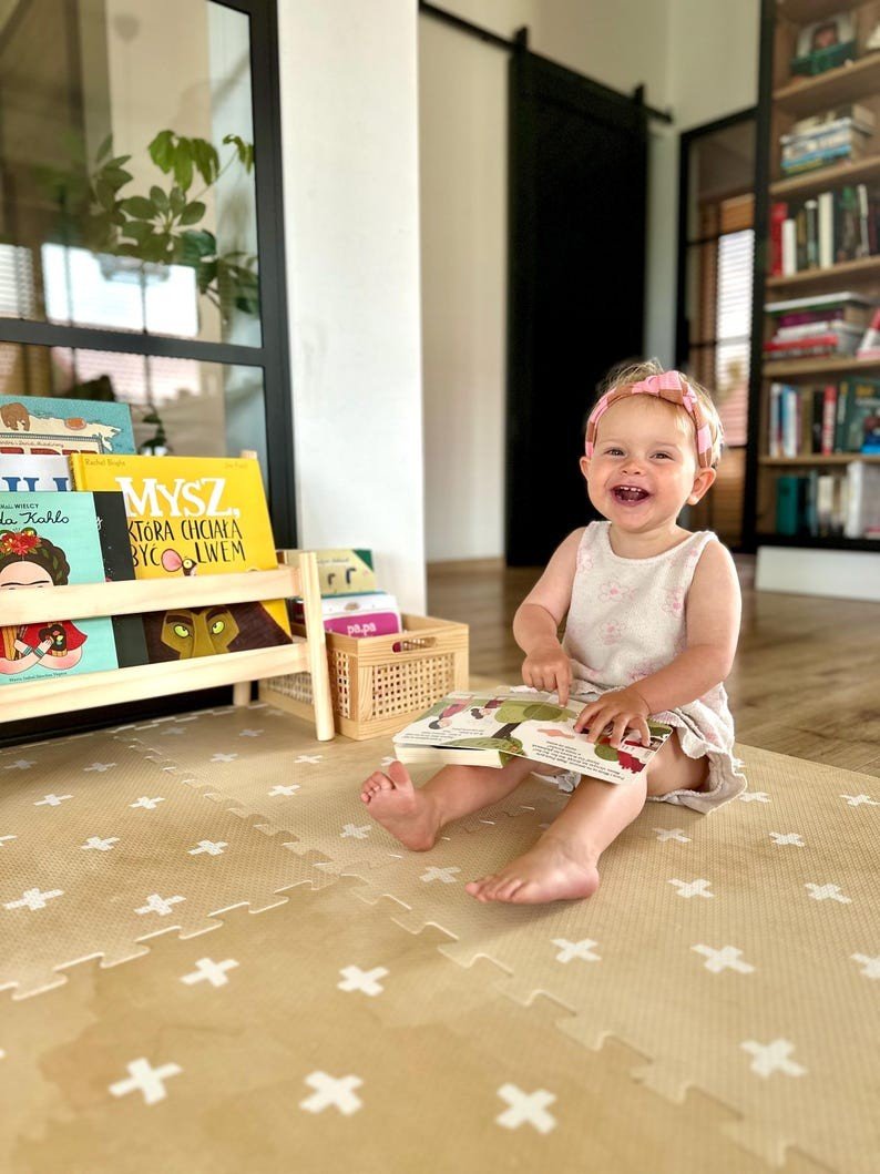 Giftfri Lekmatta Av Skumgummi - Cross Sand - Rootly - Bebis