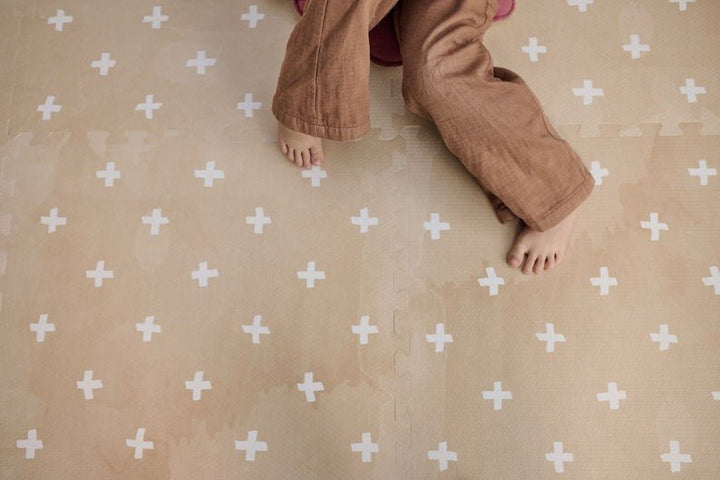 Giftfri Lekmatta Av Skumgummi - Cross Sand - Rootly - Bebis