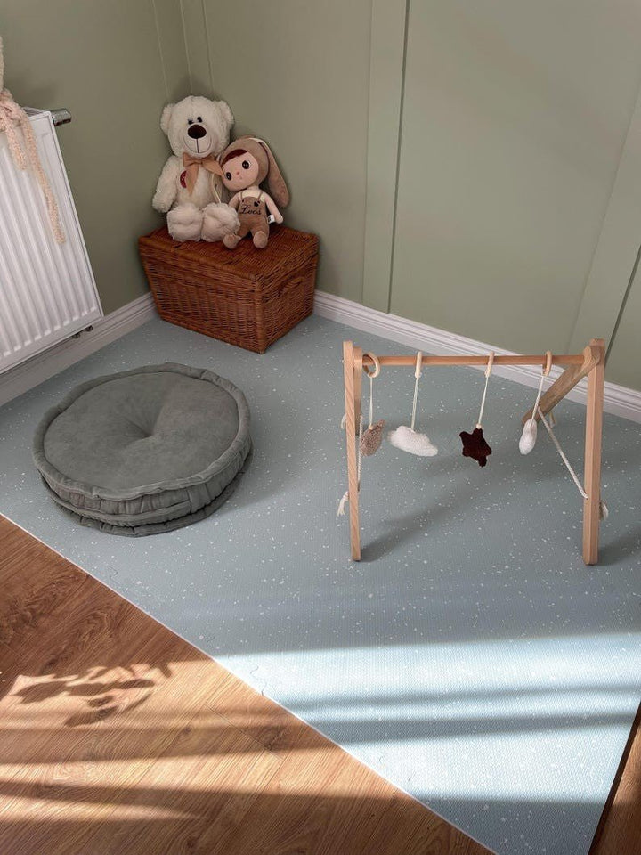 Giftfri Lekmatta Av Skumgummi - Spots Olive - Rootly - Bebis