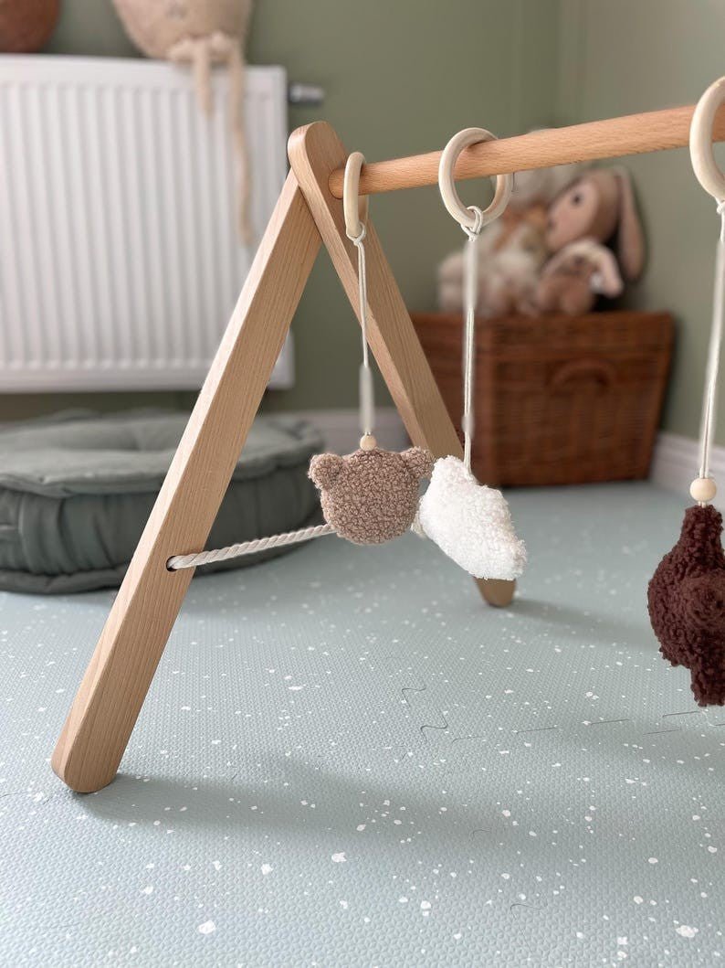 Giftfri Lekmatta Av Skumgummi - Spots Olive - Rootly - Bebis