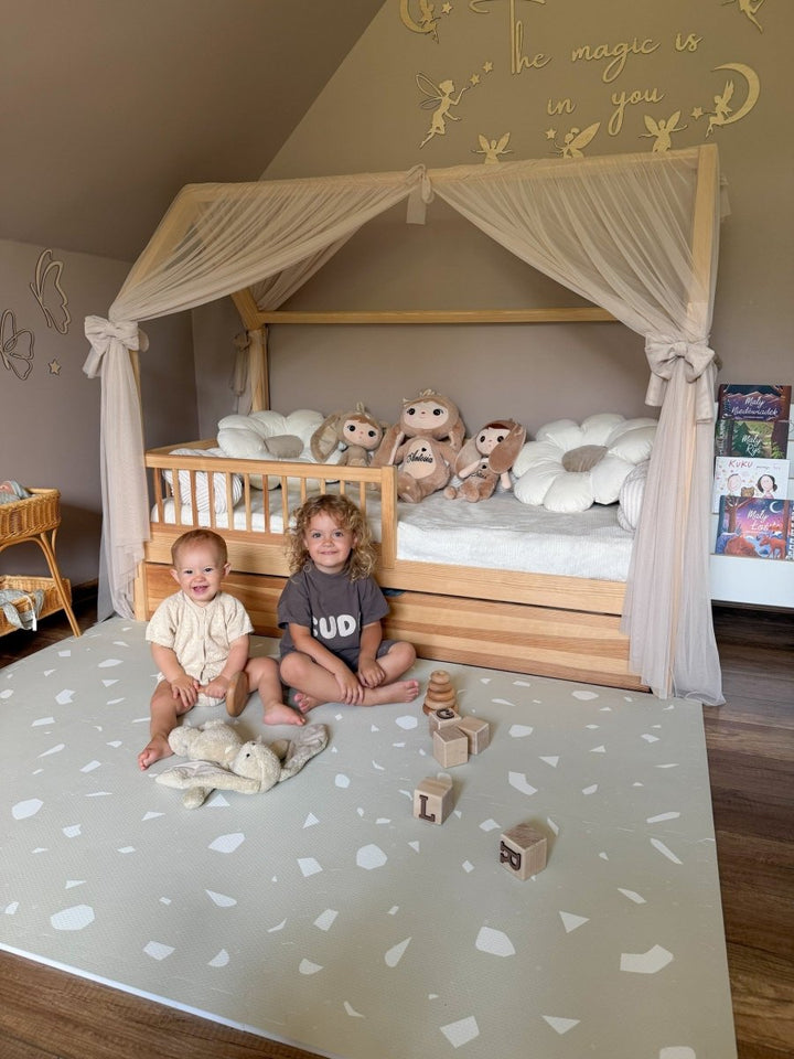 Giftfri Lekmatta Av Skumgummi - Terrazzo Dove - Rootly - Bebis