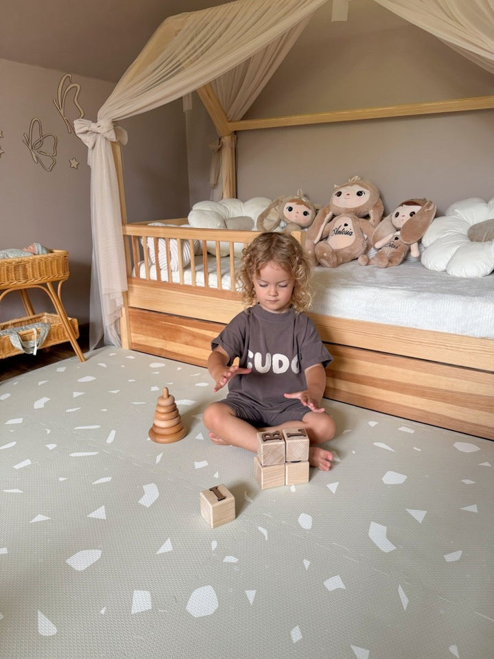 Giftfri Lekmatta Av Skumgummi - Terrazzo Dove - Rootly - Bebis