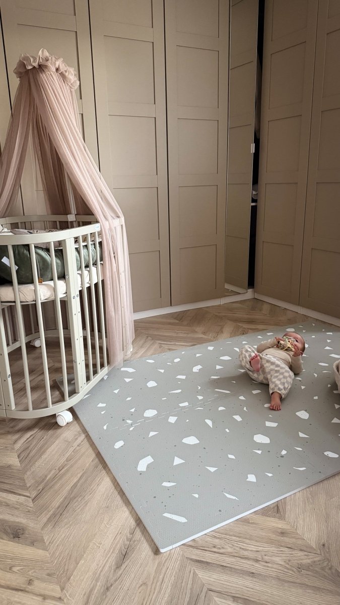 Giftfri Lekmatta Av Skumgummi - Terrazzo Sage - Rootly - Bebis