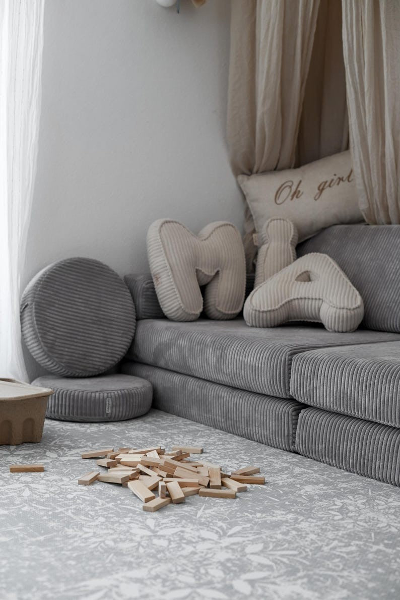 Giftfri Lekmatta Av Skumgummi - Vintage Grey - Rootly - Bebis