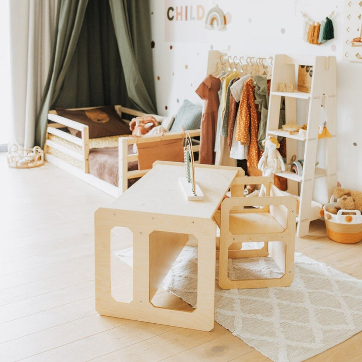 Handgjort Montessori Avvänjningsbord Med 1 Stol - Rootly - Montessori möbler