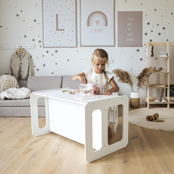 Handgjort Montessori Avvänjningsbord Med 1 Stol - Rootly - Montessori möbler