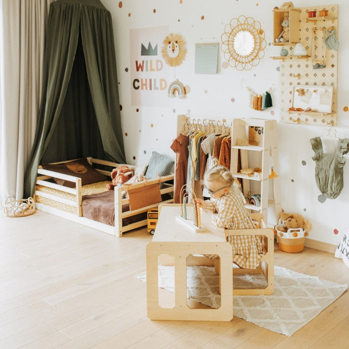 Handgjort Montessori Avvänjningsbord Med 1 Stol - Rootly - Montessori möbler