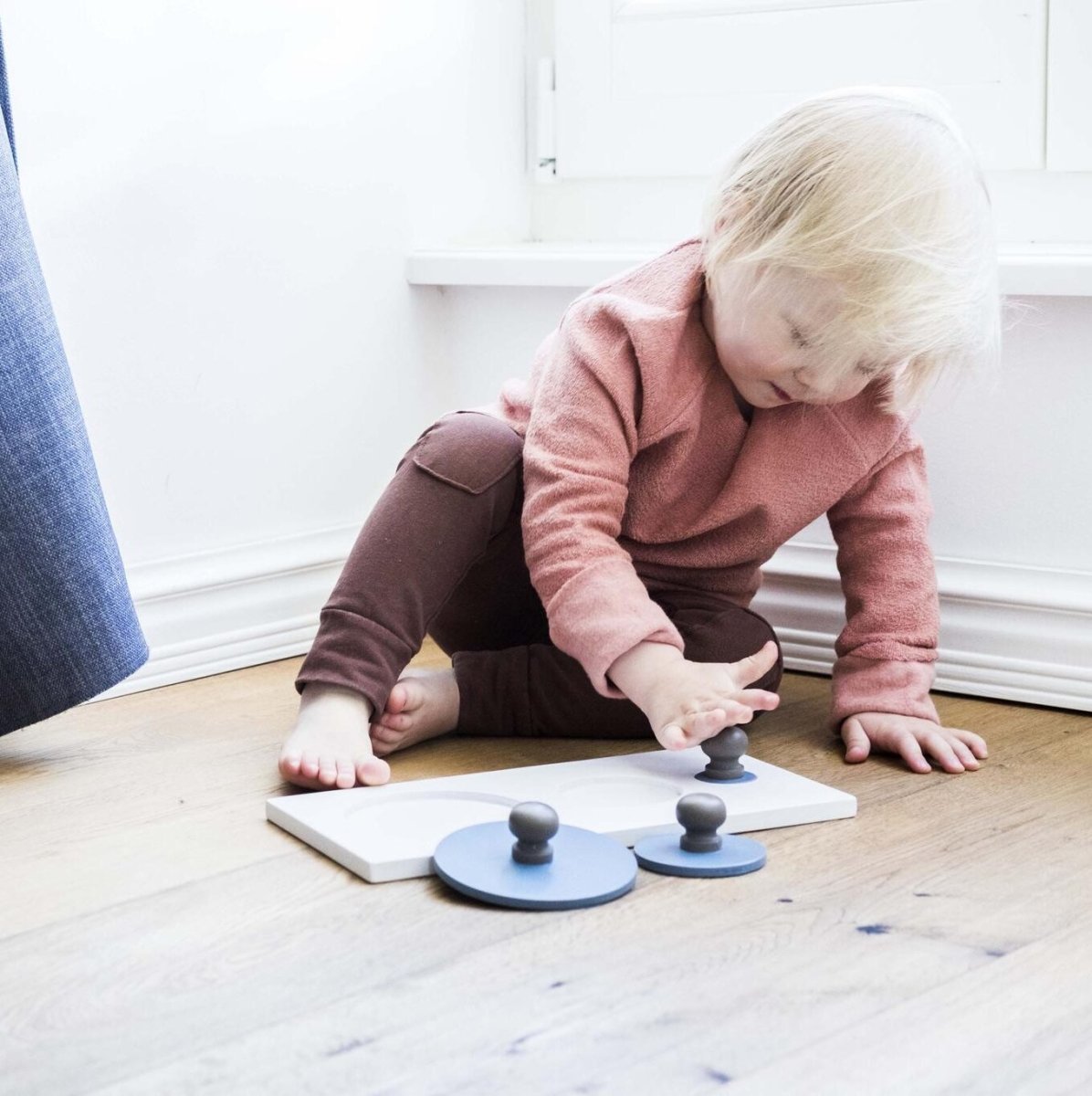 Handgjort Montessori Pussel I Trä - Cirklar - Rootly - Träleksaker