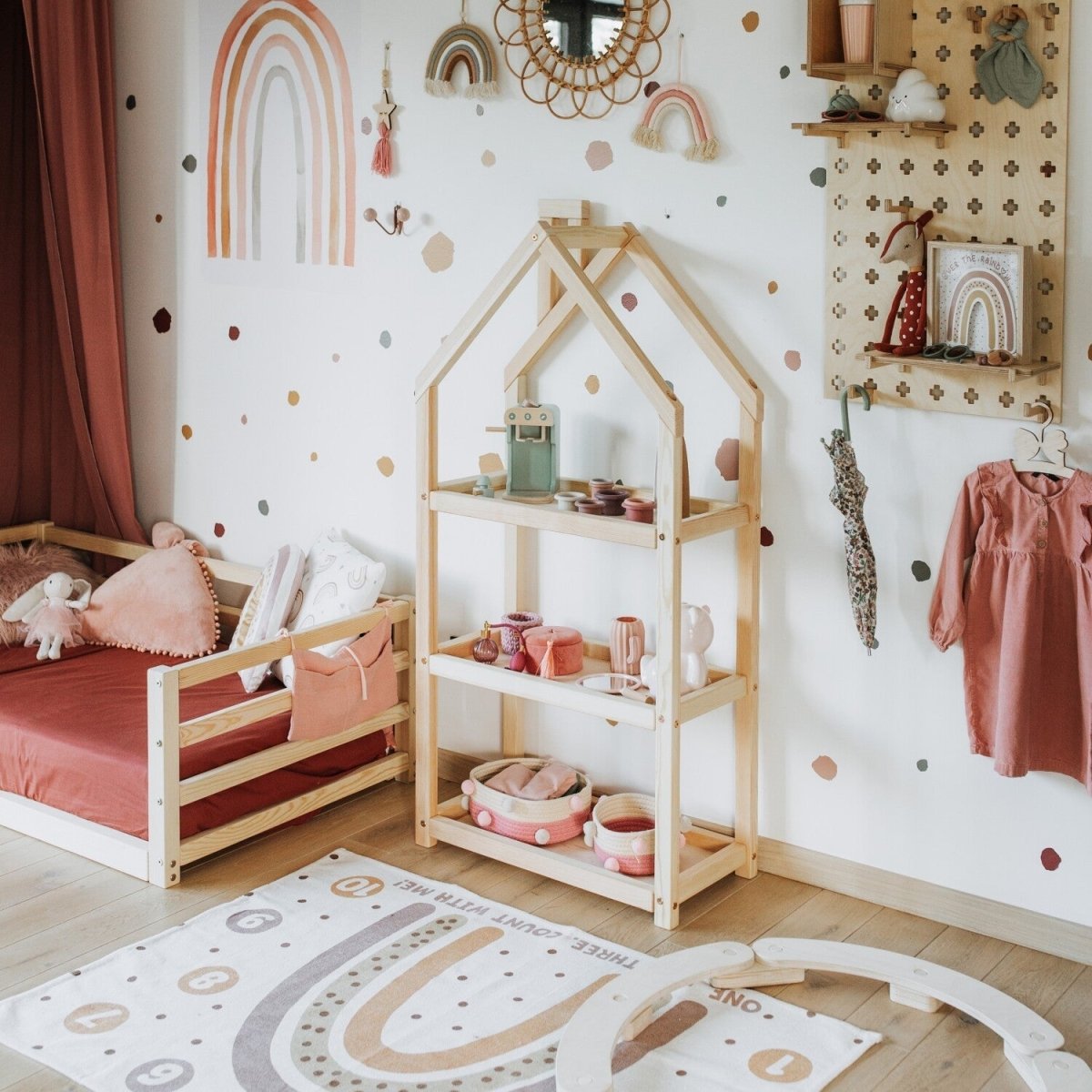 Husformad Hylla För Barn I Montessori Stil - Rootly - 