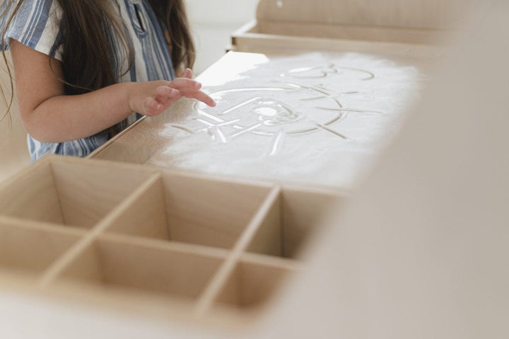 Justerbart och multifunktionellt bord och stol set för barn i Montessori stil - Mint grön - Rootly - Montessori möbler