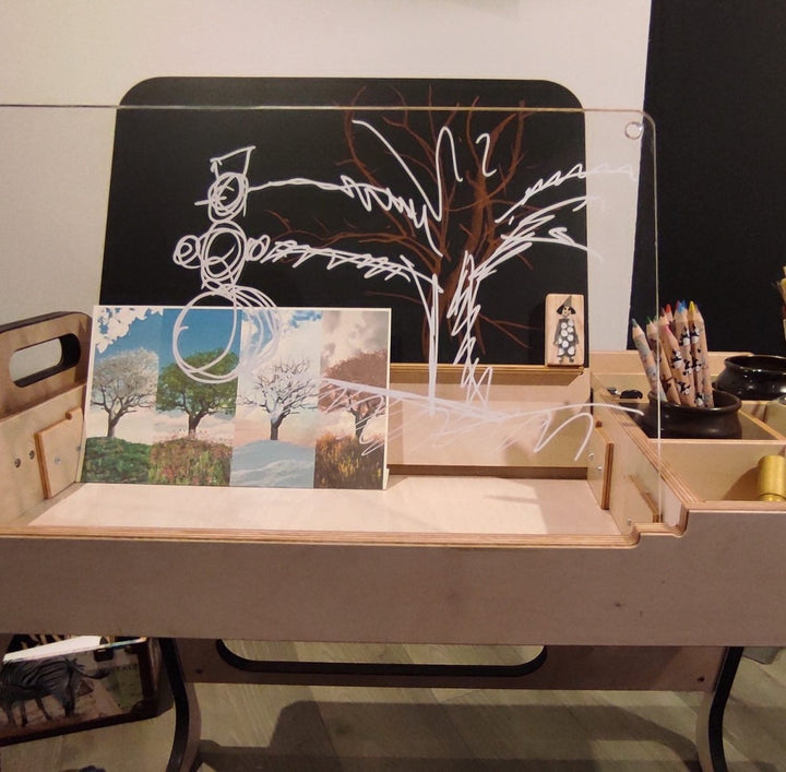 Justerbart och multifunktionellt bord och stol set för barn i Montessori stil - Mint grön - Rootly - Montessori möbler