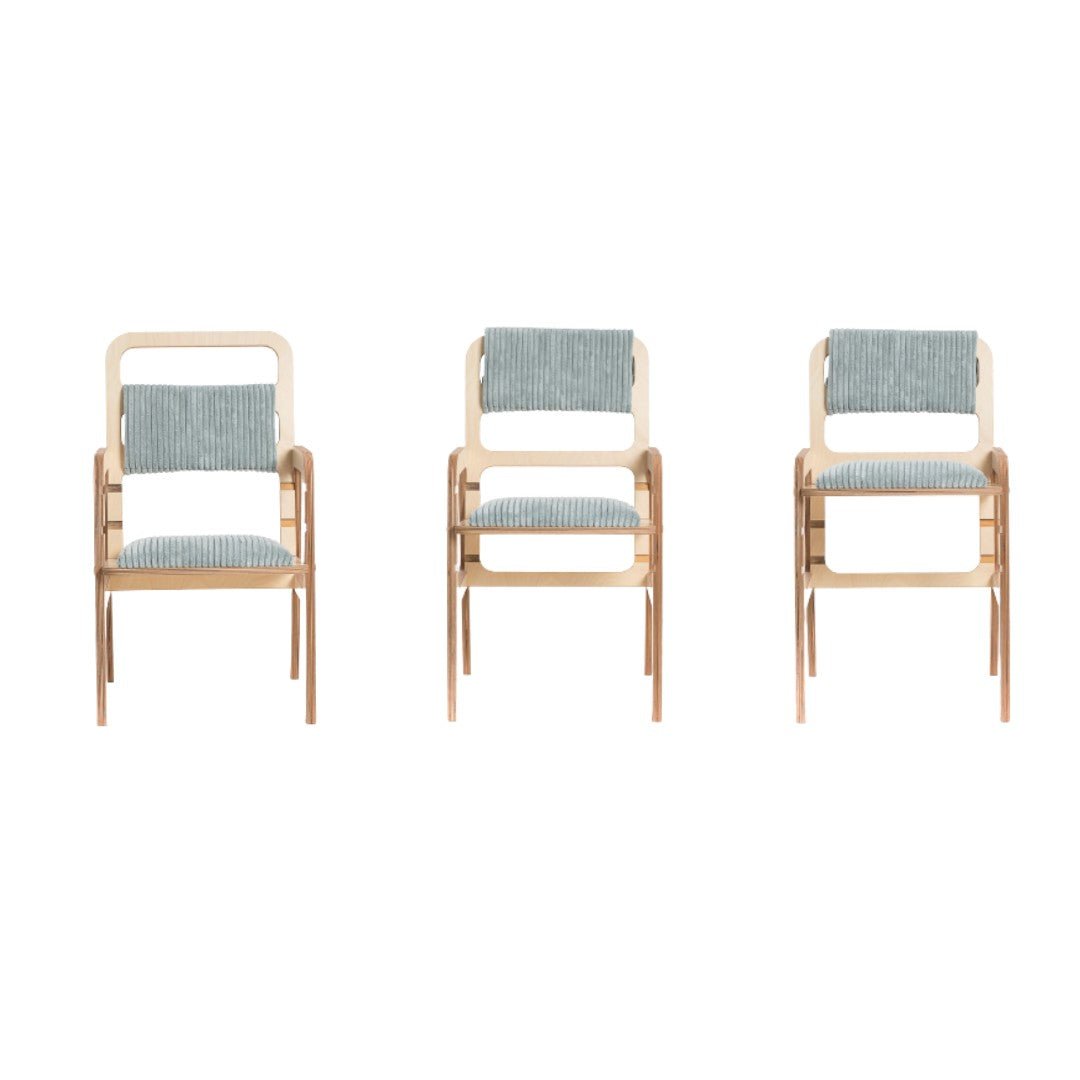 Justerbart och multifunktionellt bord och stol set för barn i Montessori stil - Mint grön - Rootly - Montessori möbler
