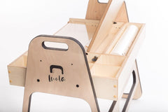 Justerbart och Multifunktionellt Bord och Stol Set För Barn i Montessori Stil - Rosa - Rootly - Montessori möbler