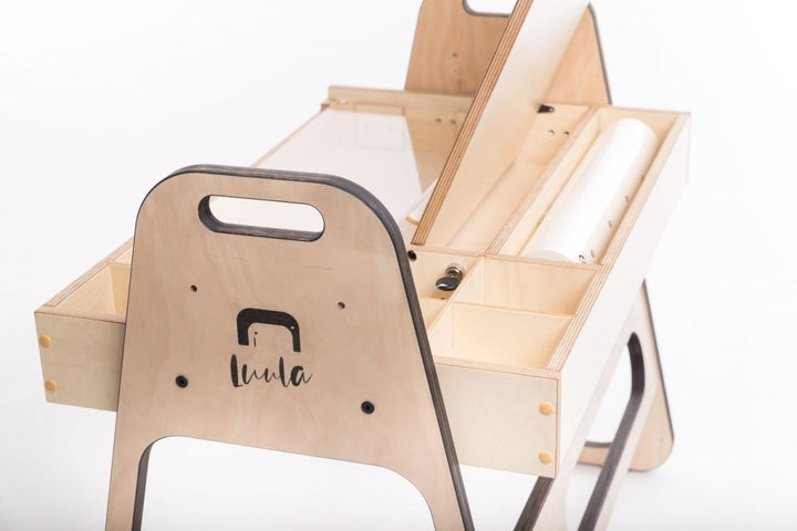 Justerbart och Multifunktionellt Bord och Stol Set För Barn i Montessori Stil - Rosa - Rootly - Montessori möbler