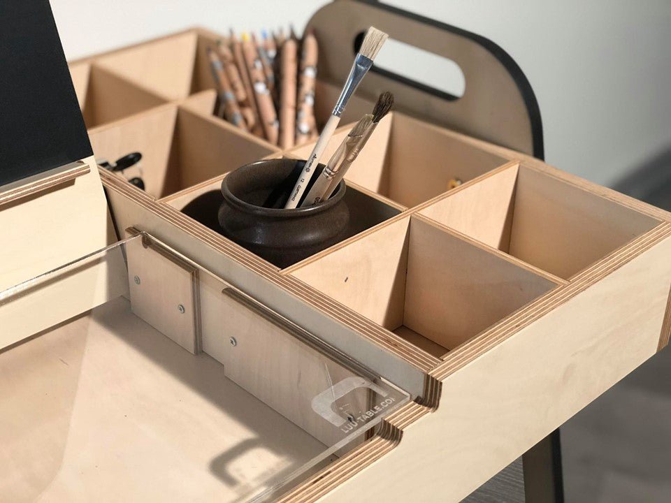 Justerbart och Multifunktionellt Bord och Stol Set För Barn i Montessori Stil - Rosa - Rootly - Montessori möbler