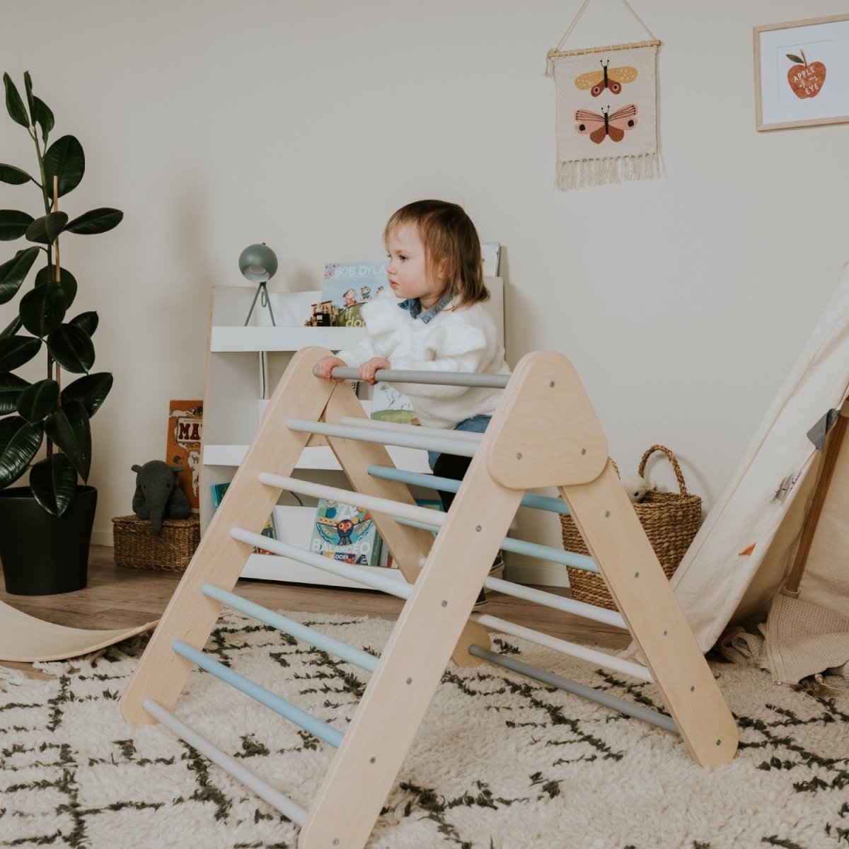 leg&go Pikler Triangel - Pastel klättertriangel för 6 månader - 5 år - Rootly - Pikler Trianglar