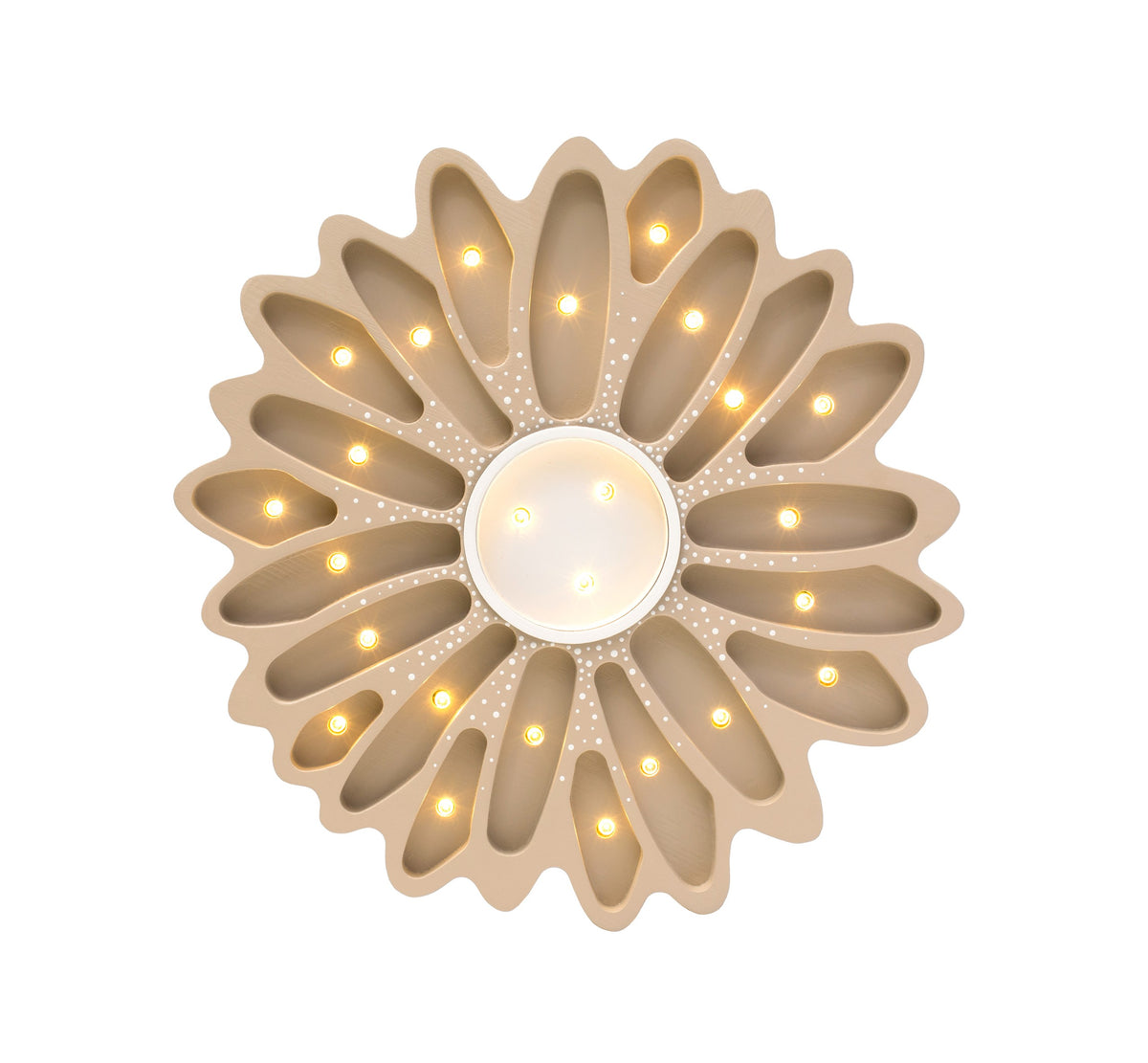 Daisy blomformad nattlampa i trä från Little Lights