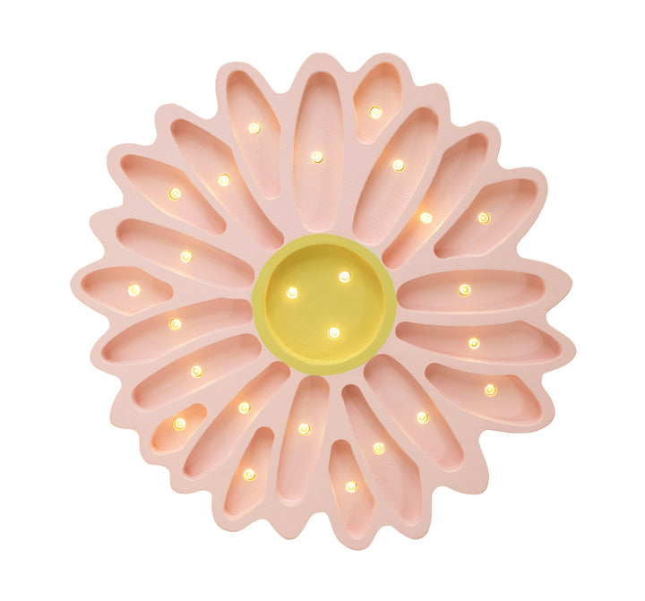 Daisy blomformad nattlampa i trä från Little Lights