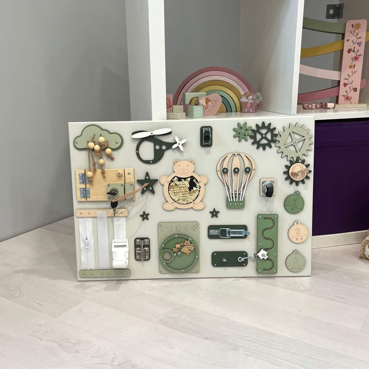 Mellanstor Montessori aktivitetsbräda (40x60cm) - Rootly - Montessori leksaker