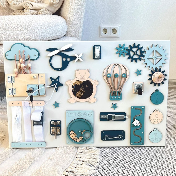Mellanstor Montessori aktivitetsbräda (40x60cm) - Rootly - Montessori leksaker