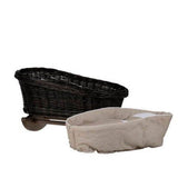 Mimi gungande dockvagga i rotting – mörk/beige
