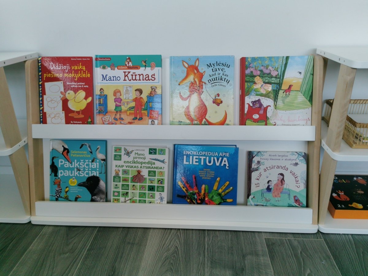 Modulär Montessori Bokhylla - 2 Hyllplan - Rootly - Montessori möbler