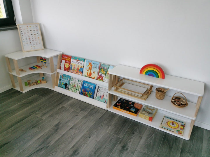 Modulär Montessori Bokhylla - 2 Hyllplan - Rootly - Montessori möbler