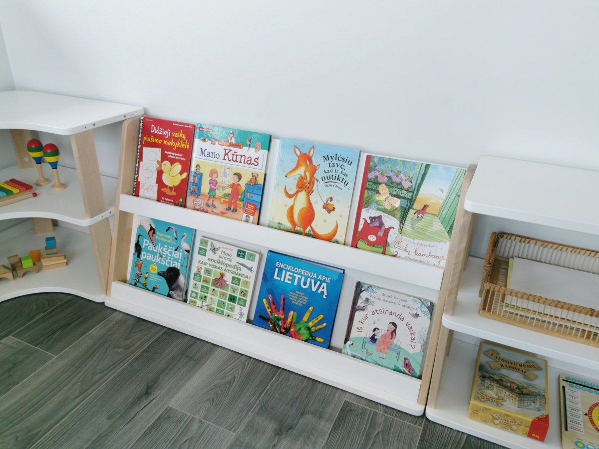 Modulär Montessori Bokhylla - 2 Hyllplan - Rootly - Montessori möbler