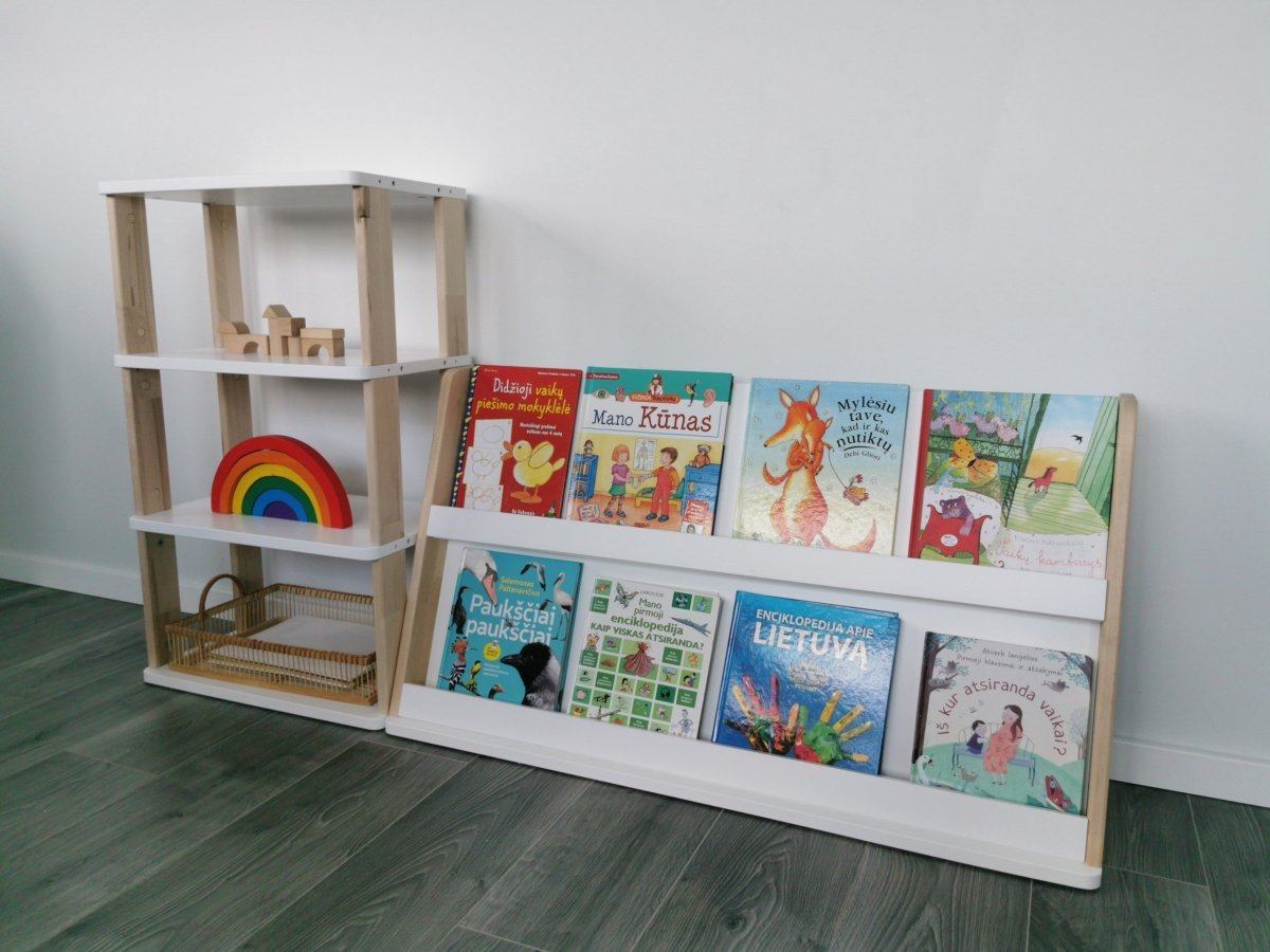 Modulär Montessori Bokhylla - 2 Hyllplan - Rootly - Montessori möbler