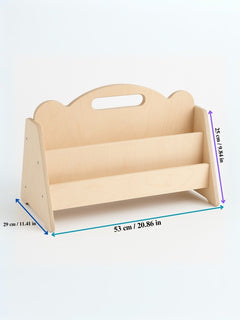 Montessori dubbelsidig bokdisplay i trä för barn - Finns i flera färger - Rootly - Montessori möbler