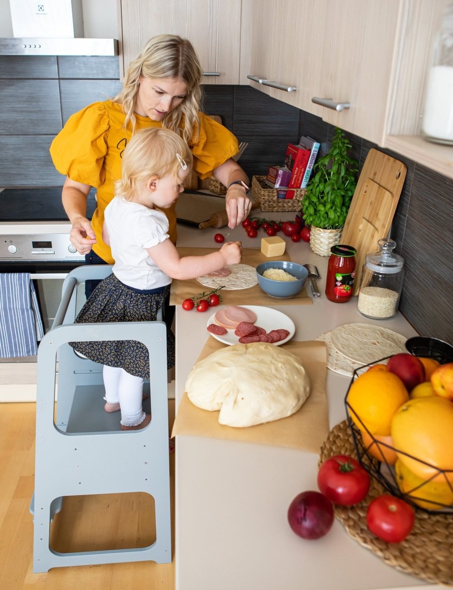 Montessori Hjälpa - Till - Torn I Olika Färger - Rootly - Stegpallar