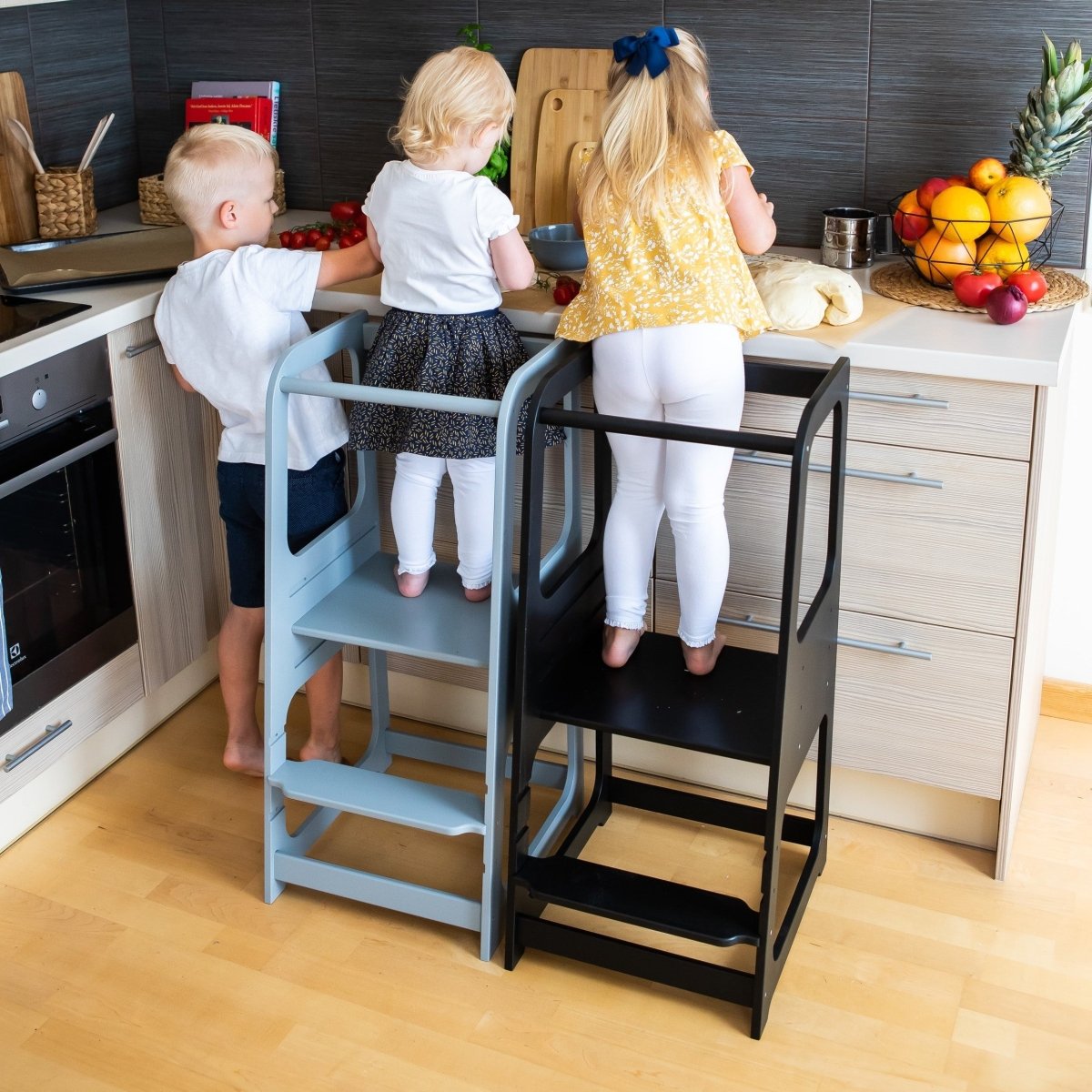 Montessori Hjälpa - Till - Torn I Olika Färger - Rootly - Stegpallar