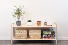 Montessori - Inspired Stor Hylla i Trä - 2 Hyllplan - Rootly - 